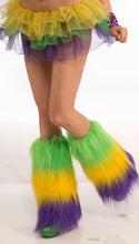 Load image into Gallery viewer, Fur Mardi Gras Leg Warmers