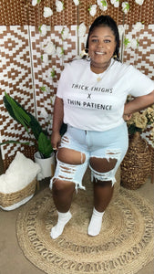 ThicK Thighs WHITE  (Sm-3x)