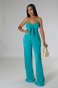 Come Here Jumpsuit Teal  (Sm-3x)