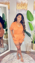 Load image into Gallery viewer, Natalie Romper butter orange sm-3x