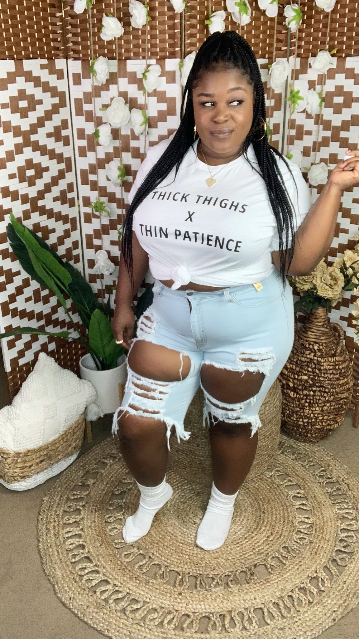 Thick Thighs x Thin Patience Tee – Kiki's She Shed